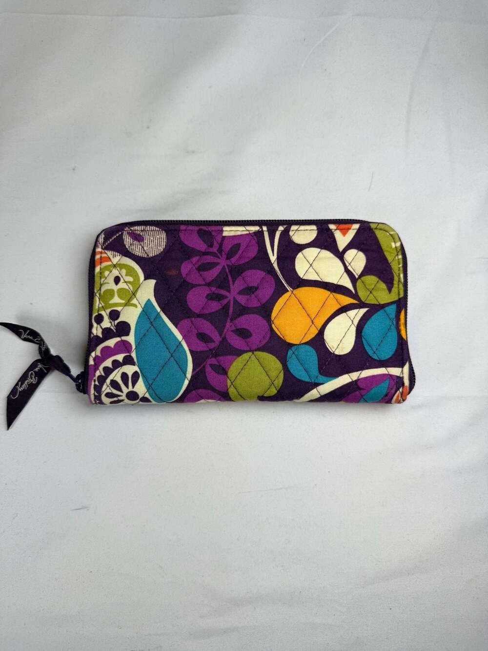Vera Bradley Quilted Zip Around Accordion Wallet in Plum Crazy - Picture 7 of 11